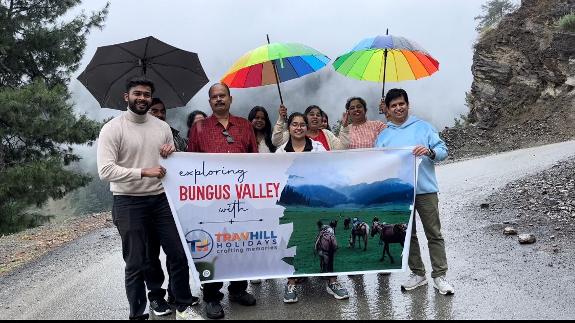 OUR GROUP FROM MUMBAI HOLIDAYING IN BUNGUS VALLEY, JAMMU & KASHMIR